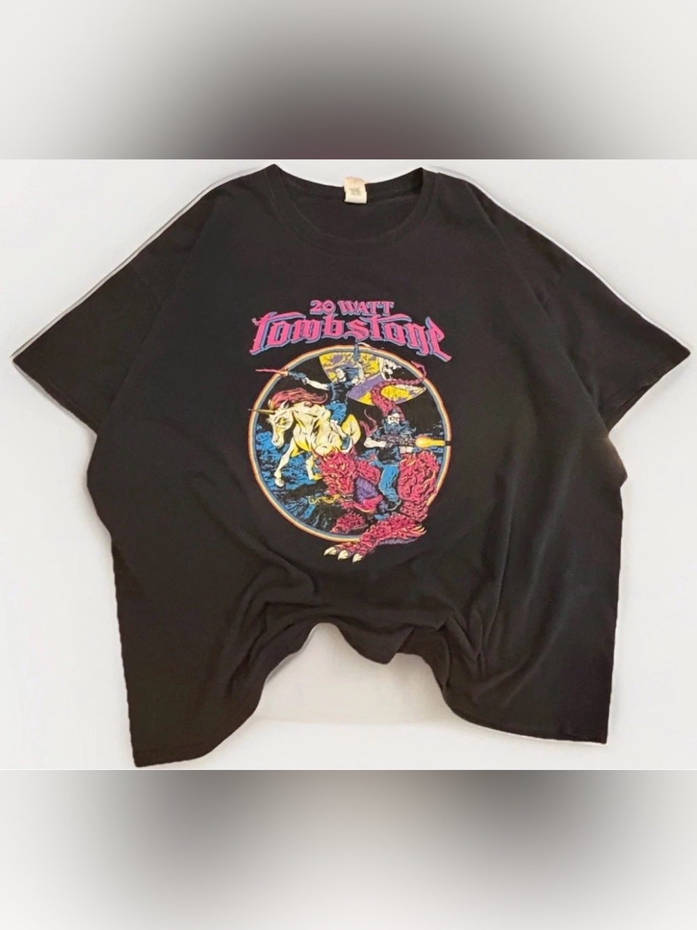 20 Watt Tombstone T-shirt Size 3XL Rock Band Baggy Boxy Oversized Tee